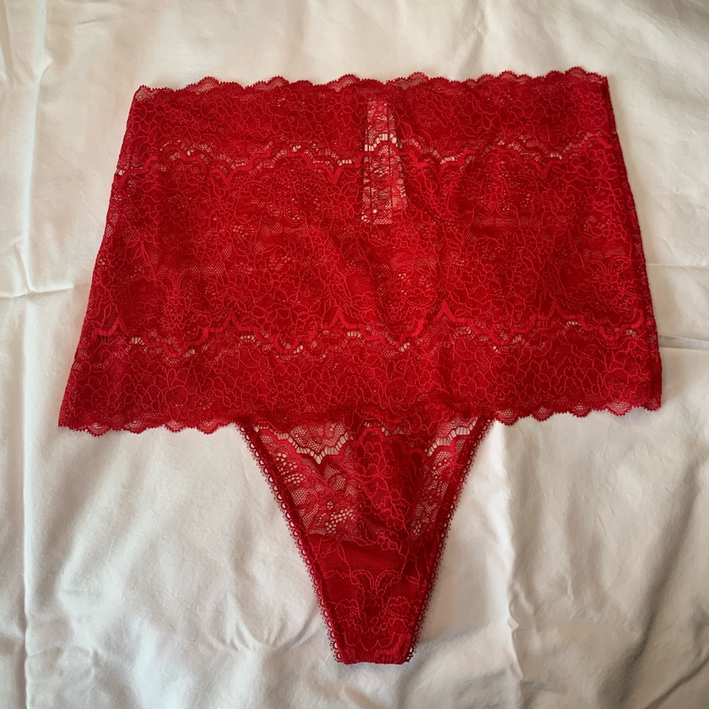 Victorias Secret High-waist Dream Angels Lace Thong